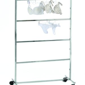Wäscheständer/Kleiderbügelständer H:128 x B:84cm, chrom