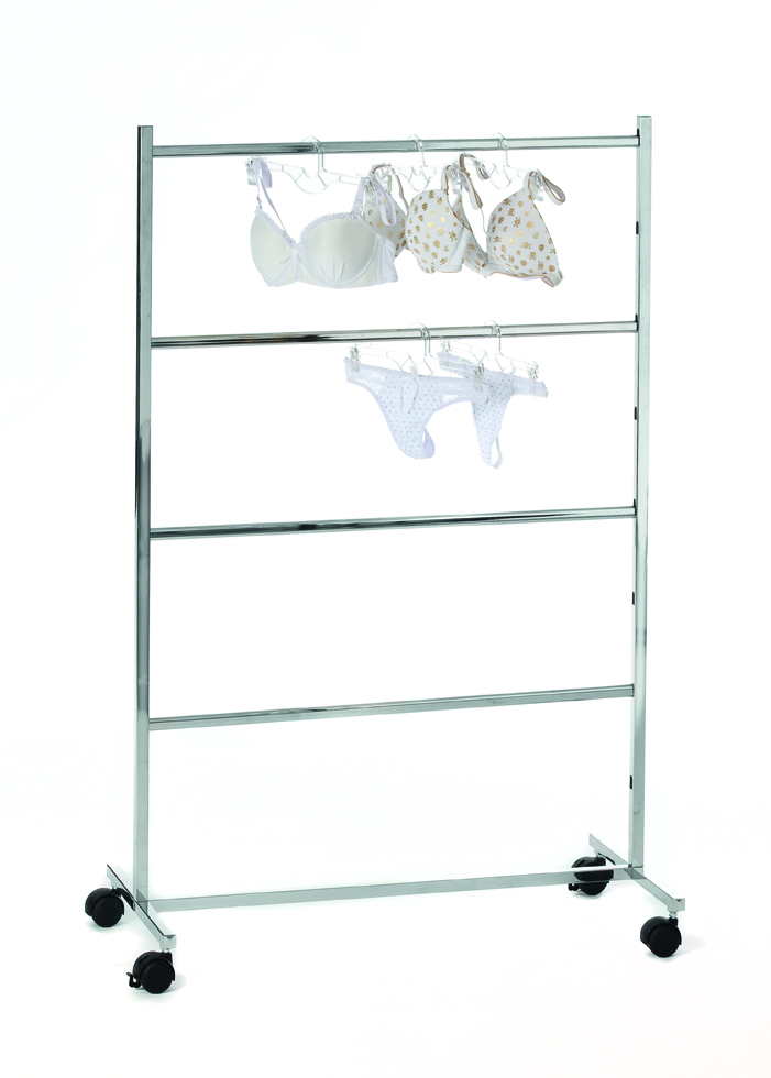 Wäscheständer/Kleiderbügelständer H:128 x B:84cm, chrom