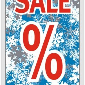 Rahmenplakat Eiskristalle-Sale-%-Zeichen, DIN A1