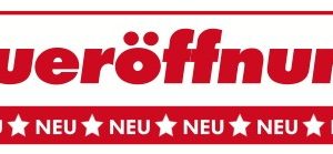 Ankleber "Neueröffnung" 99x23cm
