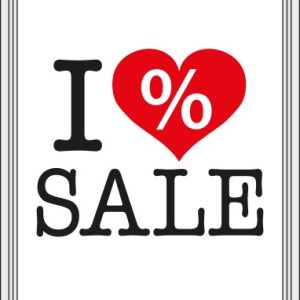 Rahmenschild "I Love Sale" Format DIN A4, 10 Stk./Pkg.