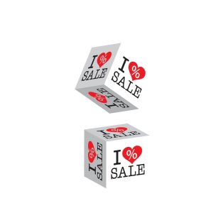 Würfel I Love Sale, 22cm