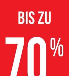 Plakat SALE bis zu 70 %, 48x138cm