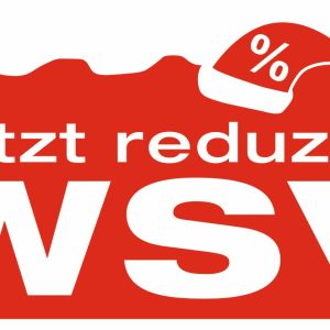 Ankleber WSV-Jetzt reduziert-Schnee-Mütze rot/weiss