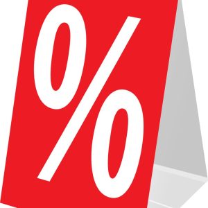 Tischaufsteller %-Prozentzeichen, DIN A6