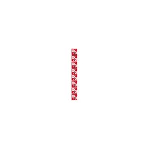 Ankleber Prozente 13x99cm, vertikal (hoch)