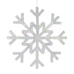 Schneeflocke Ø60cm, weiß irisierend beglittert
