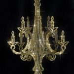 Luster 3D, H:40x29cm, gold beglittert