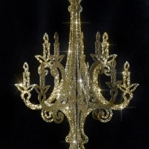 Luster 3D, H:40x29cm, gold beglittert