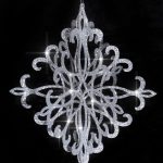 3D-Diamant - Deko, H:46xØ38cm, silber beglittert