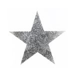 Glitterstern-Hänger silber