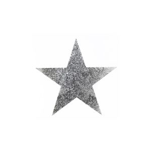 Glitterstern-Hänger, flach Ø23cm, silber
