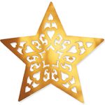 Ornament-Stern - Hänger, Ø50cm, gold