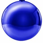 Weihnachtskugel Ø80mm, blau-glänzend