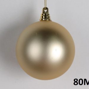 Weihnachtskugeln Ø80mm, hellgold matt