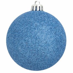 Kugel Feinglitter Ø60mm, 24 Stk./Box, hellblau-glitter
