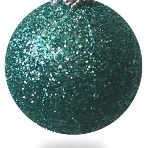 Weihnachtskugel Glitter Ø20cm, aqua-blau