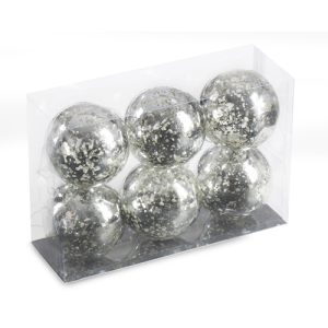 Kugel Mercury Ø80mm, 6 Stk./Box, silber