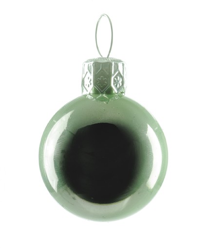 Weihnachtskugeln Ø60mm, 24 Stk./Box, pastellgrün glänzend