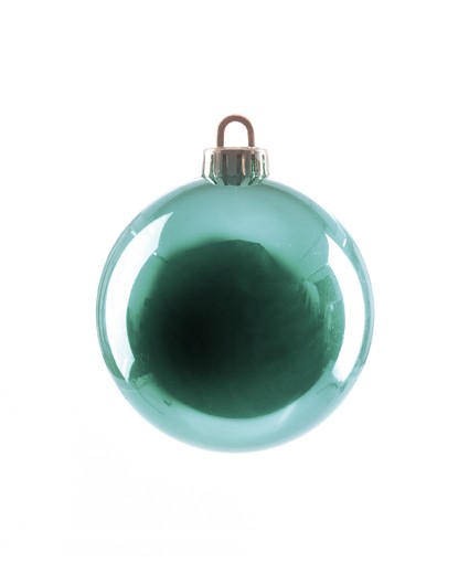 Weihnachtskugeln Ø60mm, 24 Stk./Box, mint glänzend