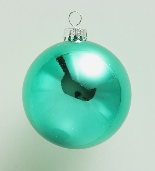Weihnachtskugeln Ø60mm, 24 Stk./Box, mint glänzend – Bild 3