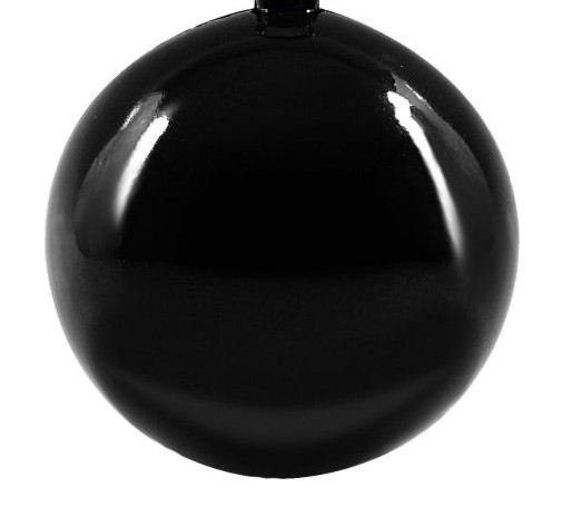 Weihnachtskugeln schwarz glänzend