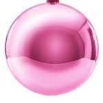 Weihnachtskugel Ø20cm, rosa glänzend