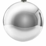 Weihnachtskugel Ø80mm, silber-glänzend