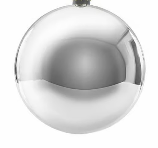 Weihnachtskugel Ø15cm, silber glänzend