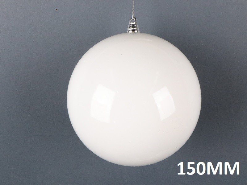 Weihnachtskugeln weiß glänzend – Bild 2