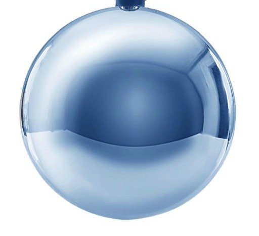 Weihnachtskugel Ø10cm, wasserblau glänzend