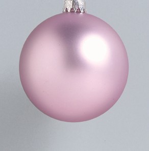 Weihnachtskugeln Ø40mm, 18 Stk./Box, rosa matt