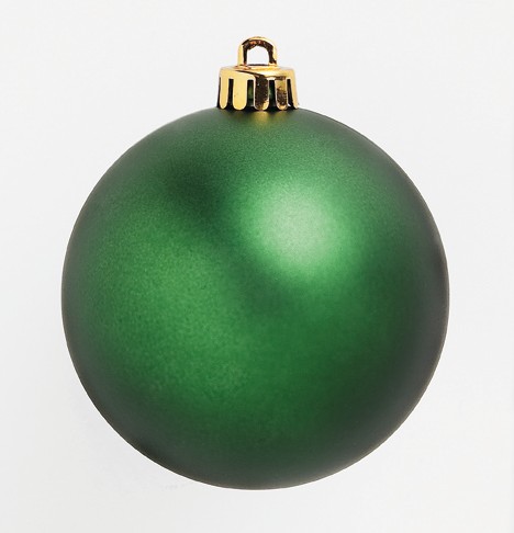 Weihnachtskugeln Ø60mm, grün matt, 24 Stück/Box