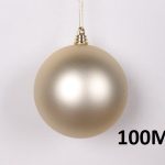 Weihnachtskugel Ø10cm, hellgold matt