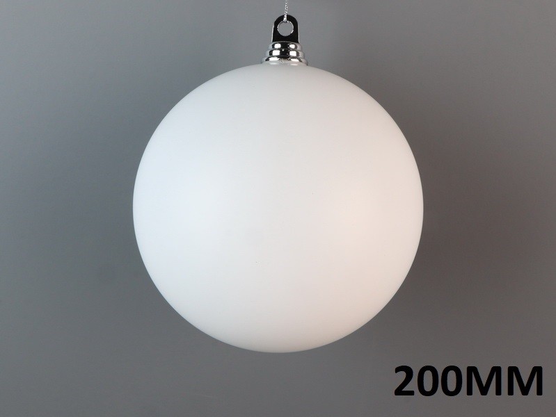 Weihnachtskugeln weiß matt – Bild 3