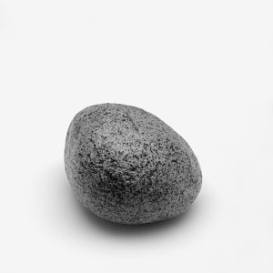 Rundstein 27x16cm, grau