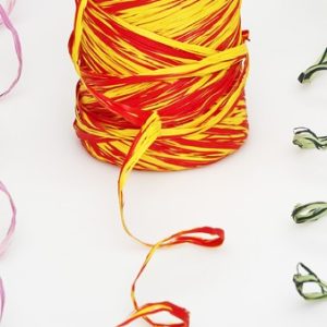 Polyraffia 2-färbig, rot/gelb, 1,5cm/200lfm