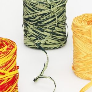 Polyraffia 2-färbig,hell/dklgrün, 1,5cm/200lfm