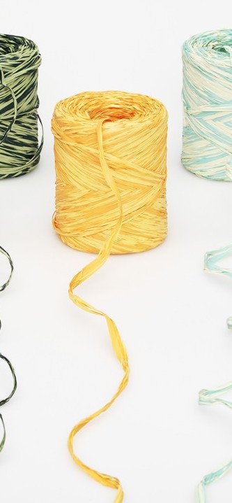 Polyraffia 2-färbig, orange lachs,1,5cm/200lfm