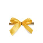 Schleifen mit Drahtclip Breite:60mm, gelb