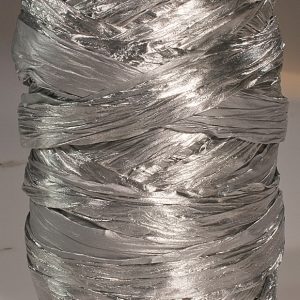 Dekoband "Superpoker" 105mm silber, 25m/Rolle