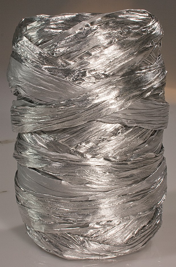 Dekoband "Superpoker" 105mm silber, 25m/Rolle