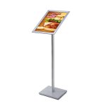 Infoständer Quick Flip mit Gehrungsecken, silber