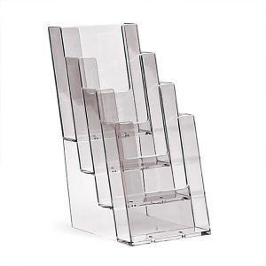 Prospektständer 1/3 DIN-A4 lang, 4-fach, Standmodell, 4C110