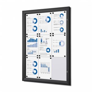 Schaukasten 9 x Din A4, schwarz, versperrbar