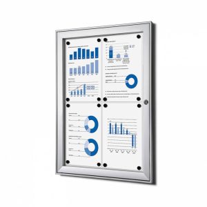 Schaukasten 4 x Din A4, silber, versperrbar