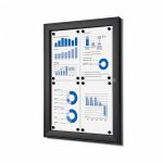 Schaukasten 4 x Din A4, schwarz, versperrbar