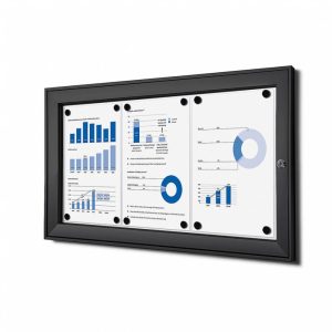 Schaukasten 3 x Din A4, schwarz, versperrbar