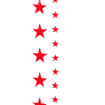 Sternkette Ø7cm, 15-tlg., L:200cm, rot