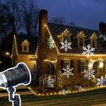 Laser-Lichtprojektor Moving Snowflakes weiss IP44